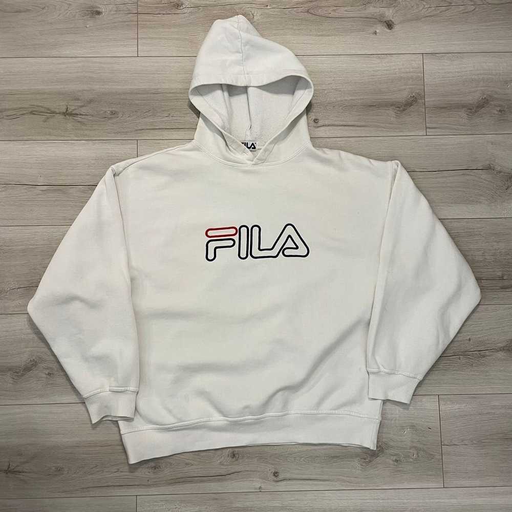 Fila × Vintage Fila hoodie boxy embroidered logo … - image 1