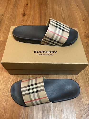 Burberry Burberry Furley Check Pool slides size 12 - image 1