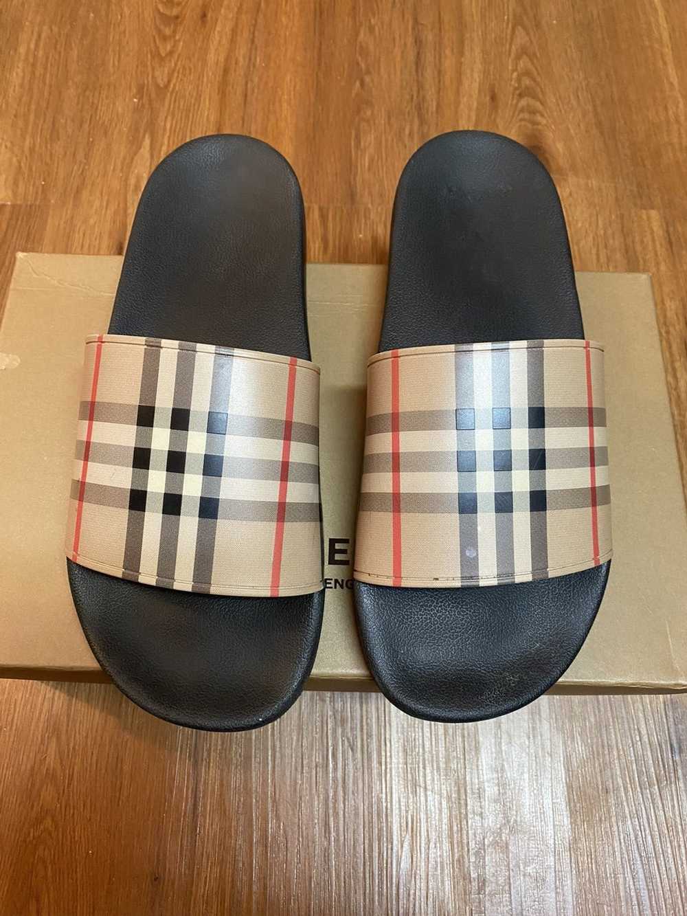 Burberry Burberry Furley Check Pool slides size 12 - image 2