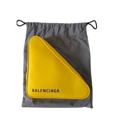 Balenciaga Triangle leather clutch bag