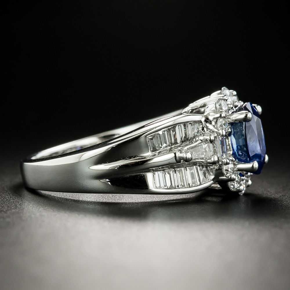 Estate 1.50 Carat Sapphire and Diamond Ring - image 2