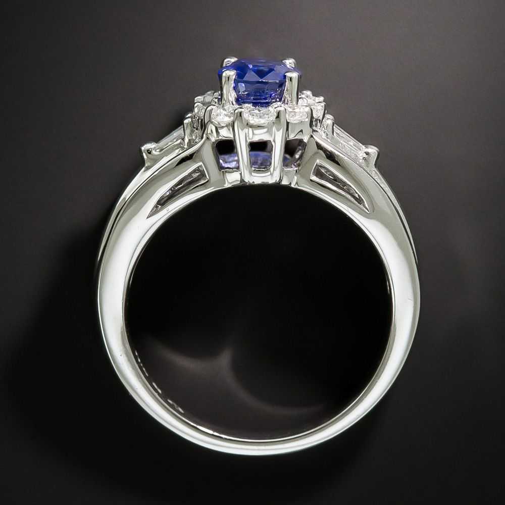 Estate 1.50 Carat Sapphire and Diamond Ring - image 3