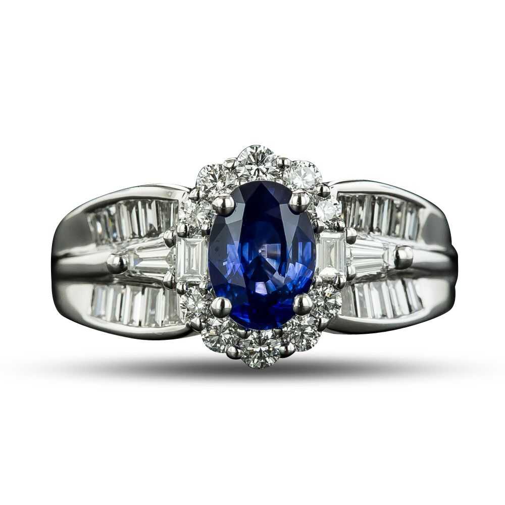 Estate 1.50 Carat Sapphire and Diamond Ring - image 4