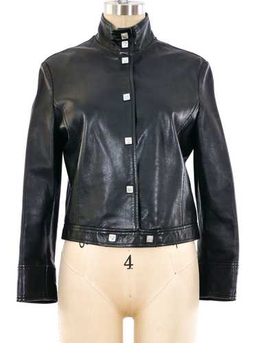 Versace Cropped Leather Jacket