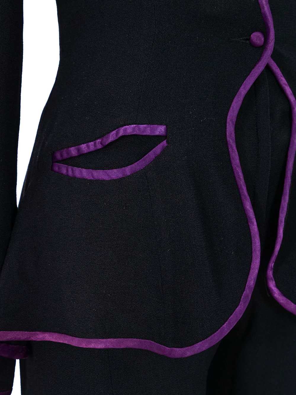 Ossie Clark Black Crepe Judy Pant Suit - image 2