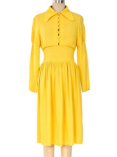 Ossie Clark Sunflower Crepe Dress