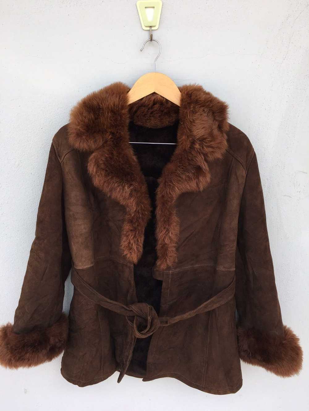 Sheepskin Coat × Vintage vintage womens sheepskin… - image 1