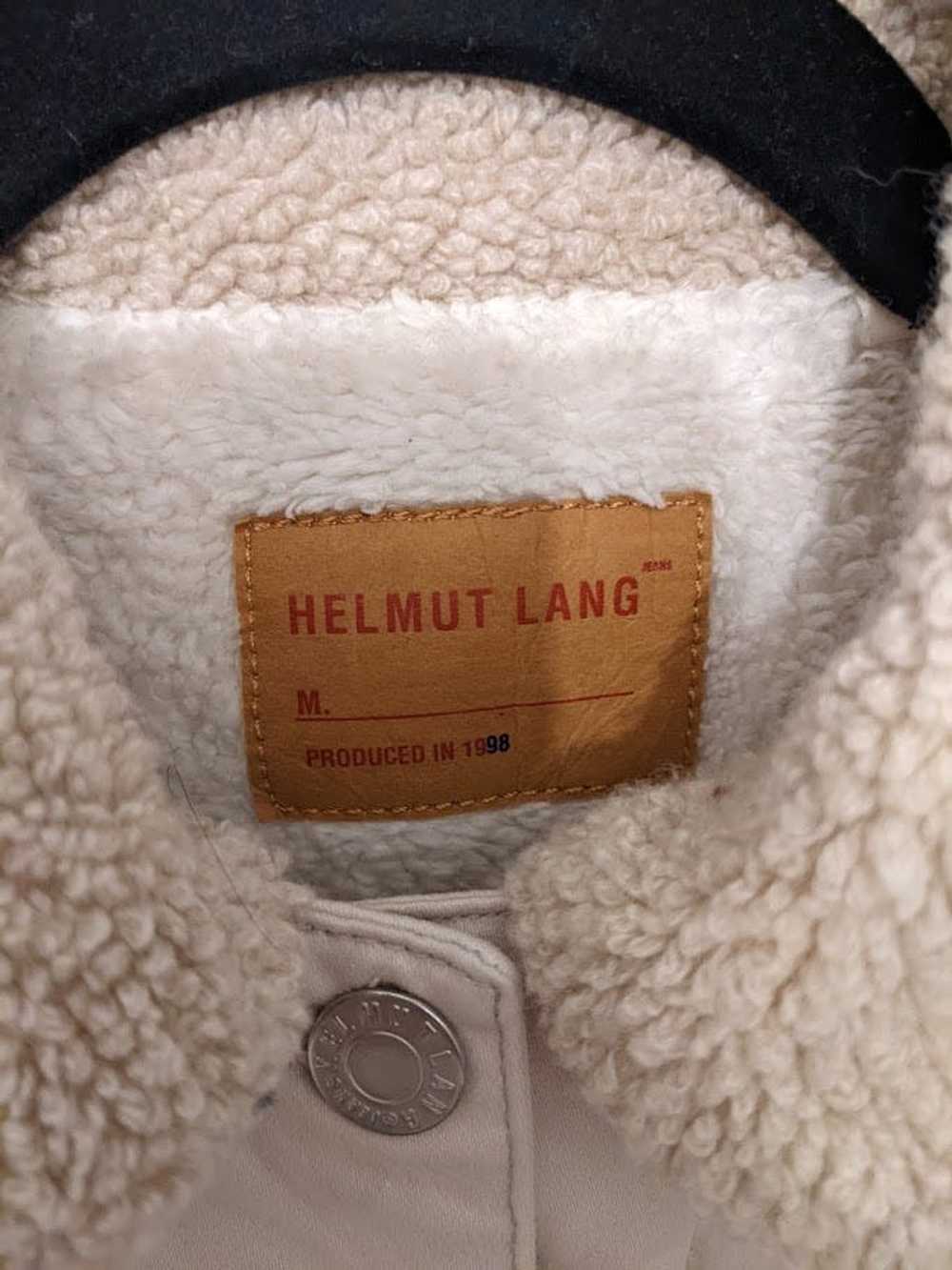 Helmut Lang 1998 Sherpa Lined Cropped Trucker Jac… - image 3