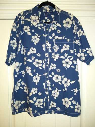 Gap Vintage 100% Cotton Floral Short Sleeve Shirt