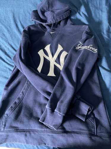 Vintage Majestic Athletic New York Yankees Zip Up Track Jacket Cooperstown  Navy Blue MLB Baseball Tracksuit Top Embroidered Logos Size M