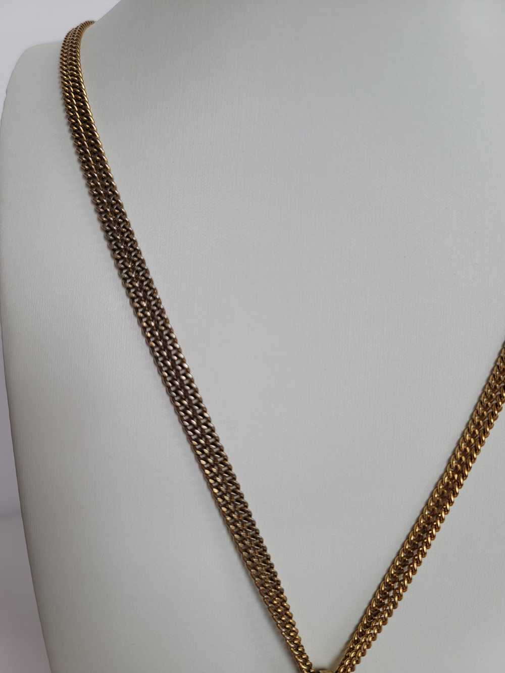 60's Gold -Tone Starburst Pendant Necklace - image 3