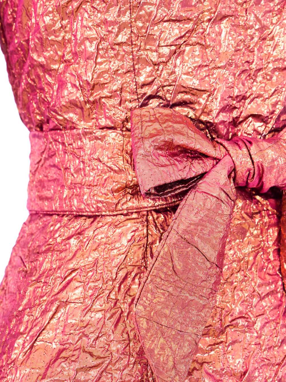 Adolfo Rose Gold Textured Skirt Ensemble - image 5