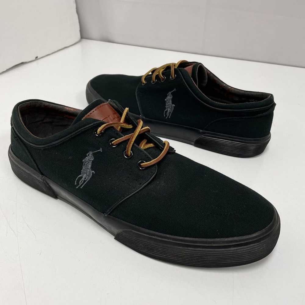 Polo Ralph Lauren Black Canvas Sneakers BiG POLO … - image 8