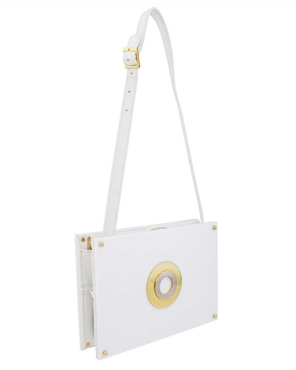Saks Fifth Avenue Mod White Plastic Bag - image 1
