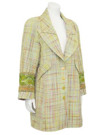 Christian Lacroix Green Long Tweed Jacket and Skir