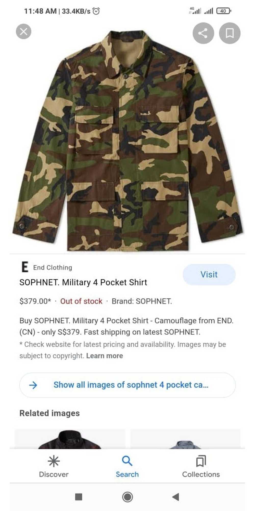 Sophnet. Sophnet. Military jacket 4 pockets - image 9