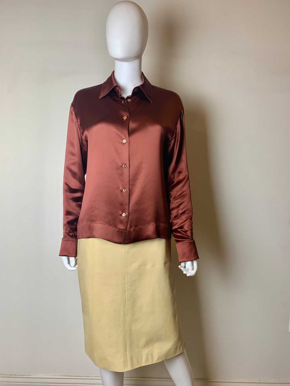 YSL Vintage Leather Skirt - image 11