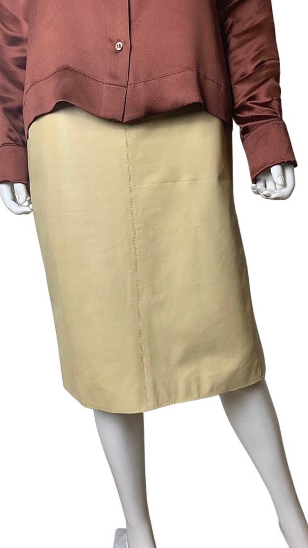 YSL Vintage Leather Skirt - image 1