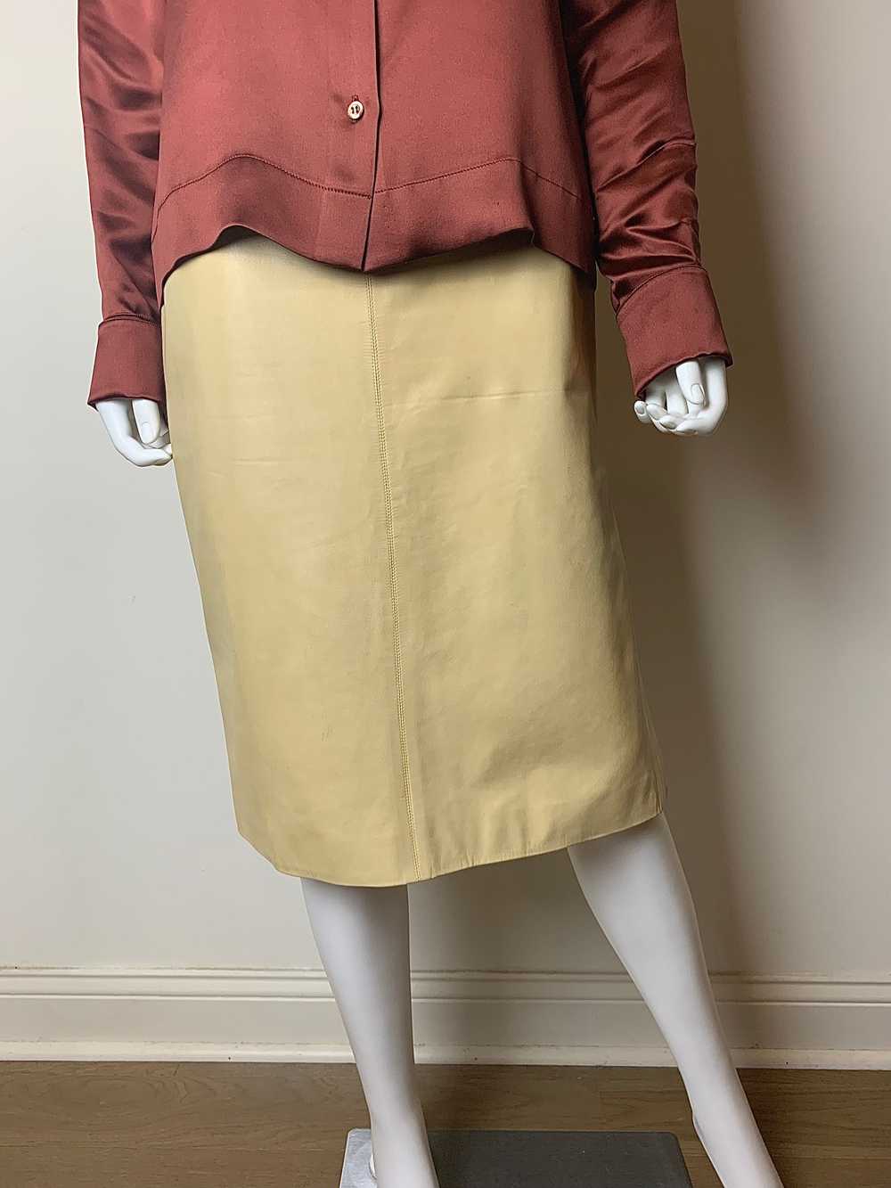 YSL Vintage Leather Skirt - image 2