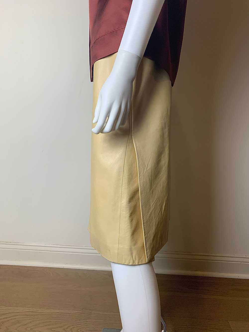 YSL Vintage Leather Skirt - image 3
