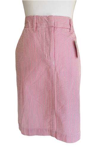 L.L. Bean Pink Seersucker Skirt, 10