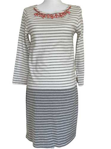 Joules Grey and Ivory Striped Dress, 6