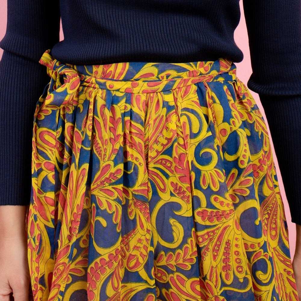 Vintage Semi-Sheer Floral Wrap Maxi Skirt (S-L) - image 9