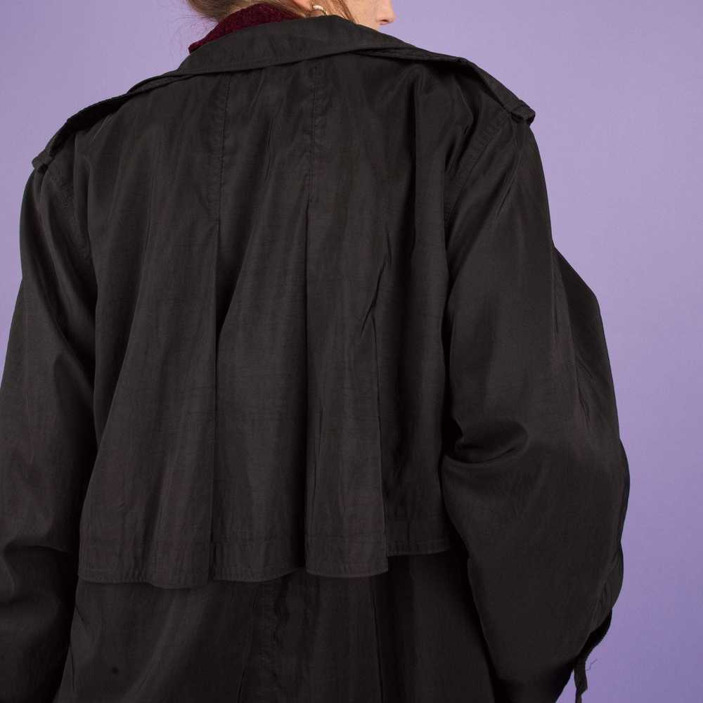 Vintage Charcoal Oversized Trench Coat (S/M) - image 7