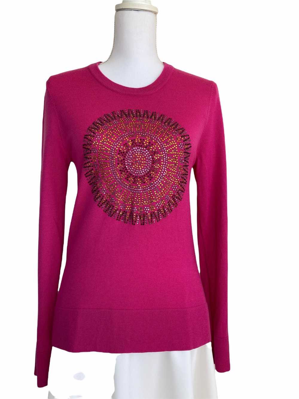 Tory Burch Pink Sequin Sweater, M - image 1