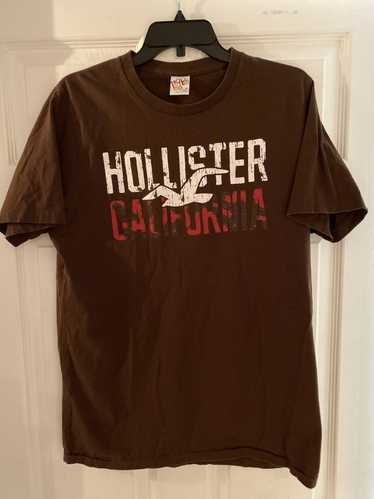 Hollister Mens XS Pull Over Long Sleeve Crew Neck T Shirt Red