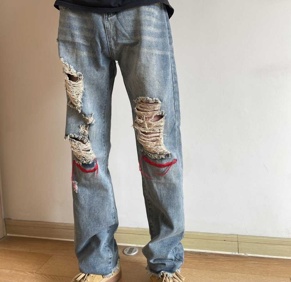 Streetwear × Vintage Retro punk denim pants - image 2