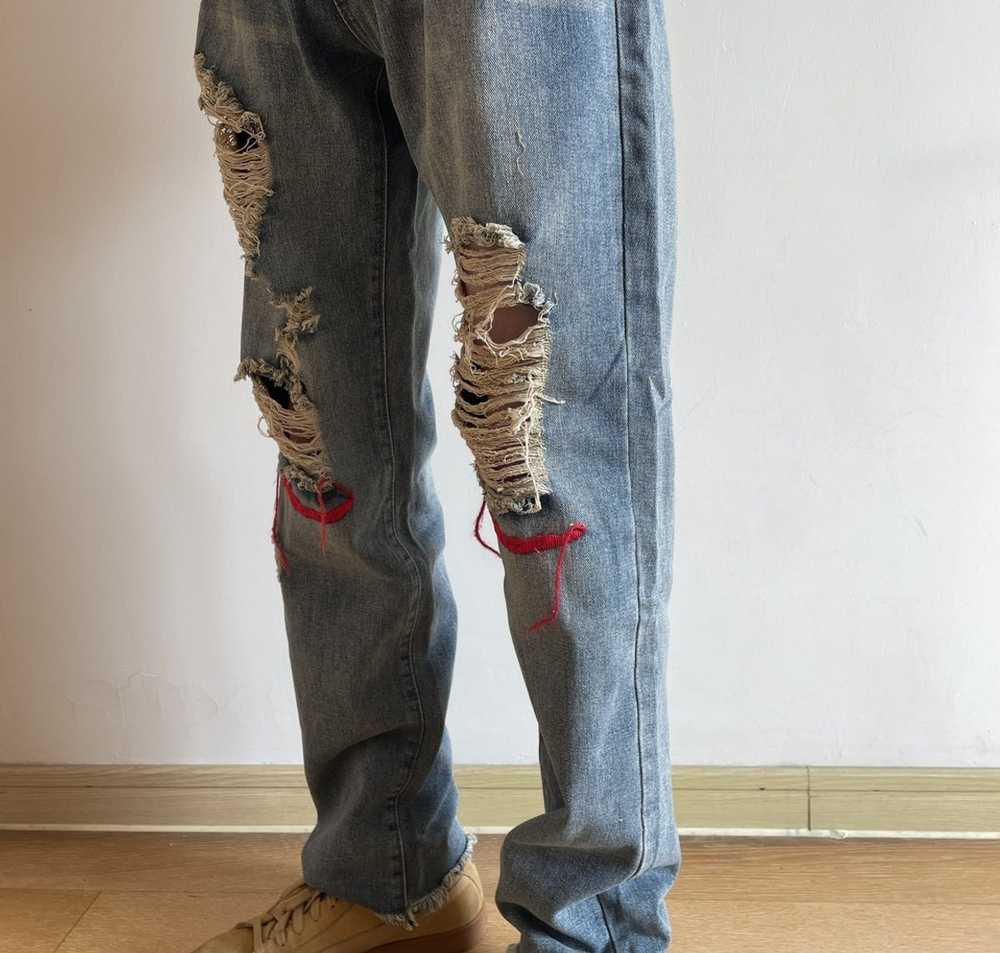 Streetwear × Vintage Retro punk denim pants - image 3