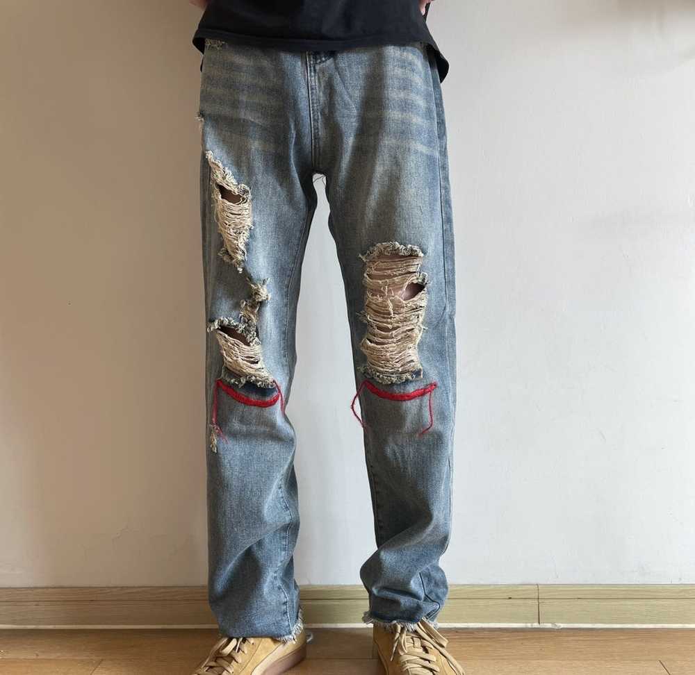 Streetwear × Vintage Retro punk denim pants - image 4