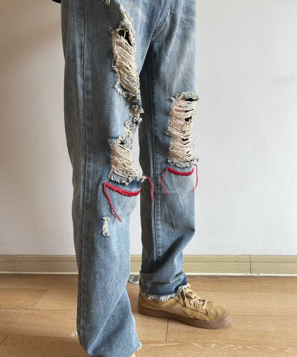 Streetwear × Vintage Retro punk denim pants - image 6