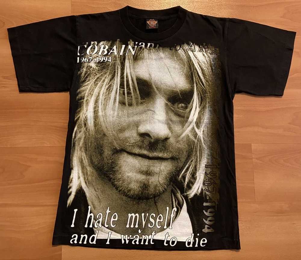 Vintage Vintage Nirvana Kurt Cobain Tribute Shirt 90s… - Gem