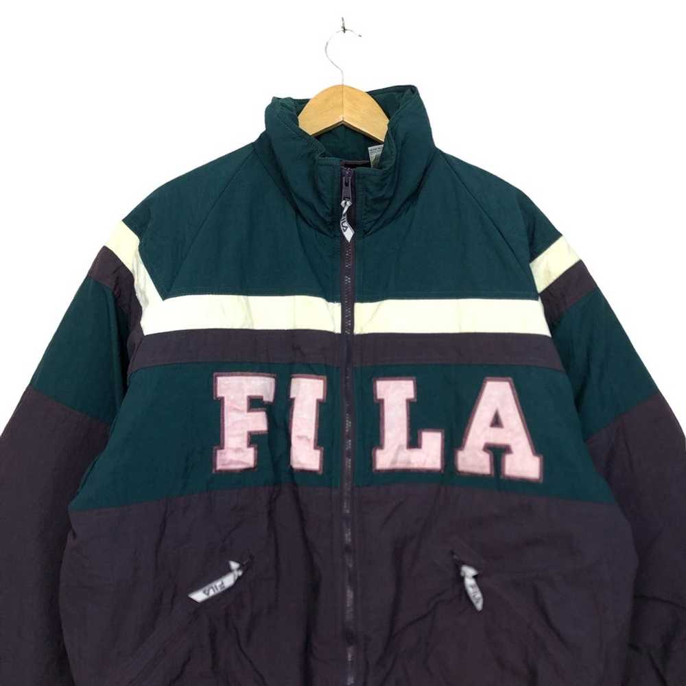 Fila Vtg FILA Zip Up Jacket Spell Out Streetwear - image 2