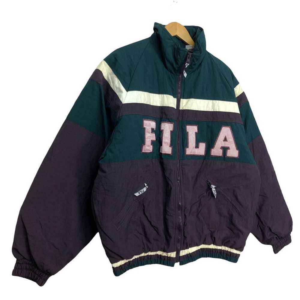Fila Vtg FILA Zip Up Jacket Spell Out Streetwear - image 3