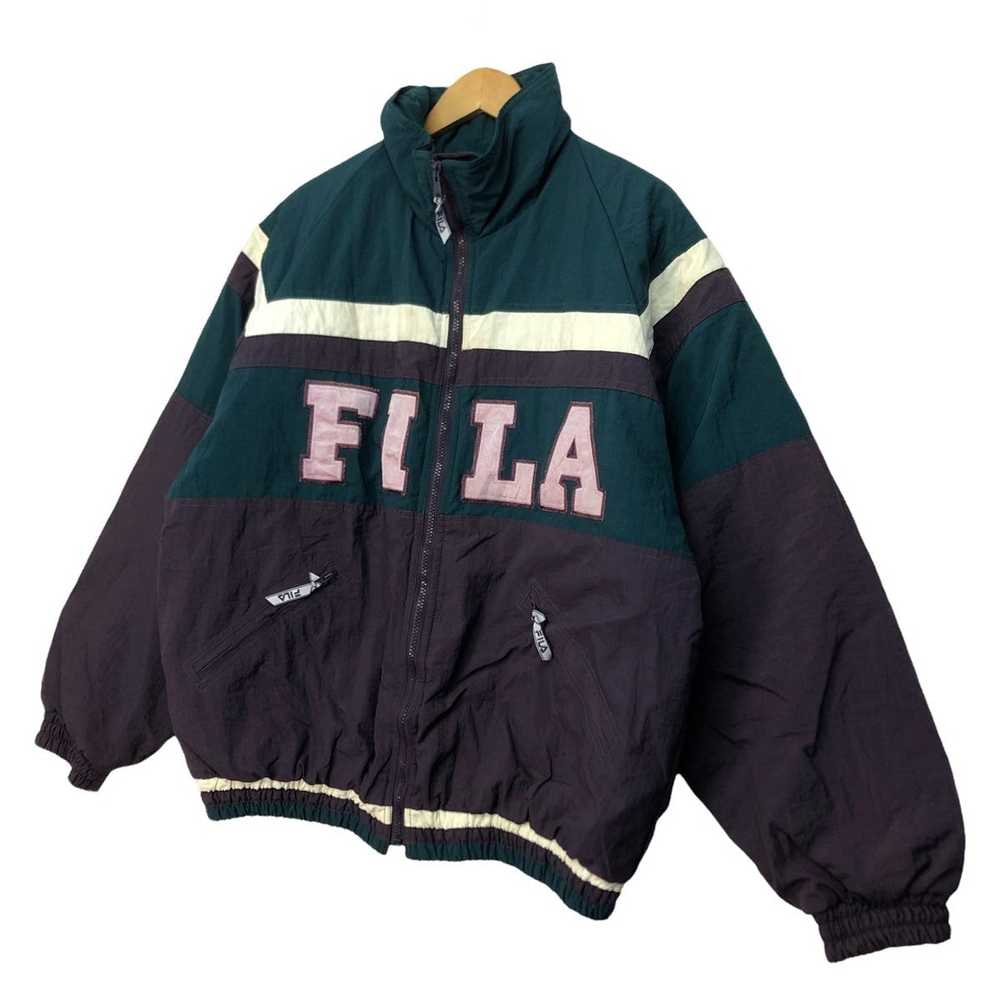 Fila Vtg FILA Zip Up Jacket Spell Out Streetwear - image 4