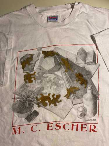 M. C. Escher Reptile t-shirt art vintage tee vtg r