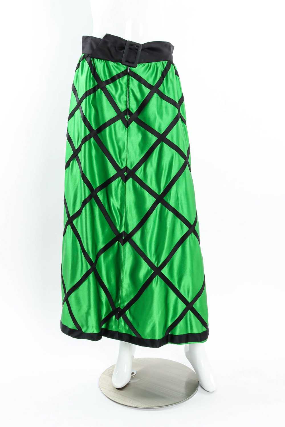 JERRY SILVERMAN Checker Print Hostess Skirt - image 1
