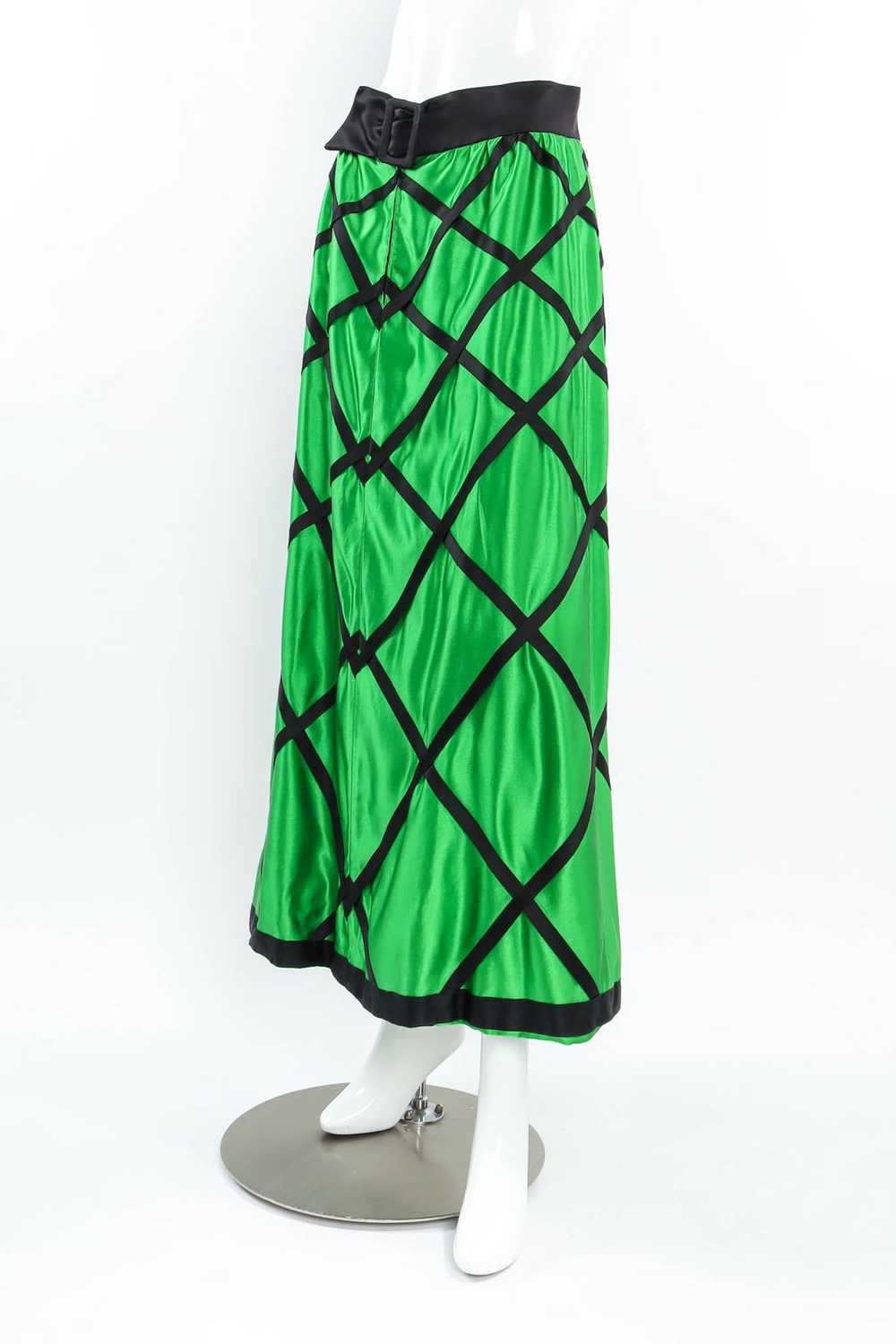JERRY SILVERMAN Checker Print Hostess Skirt - image 3