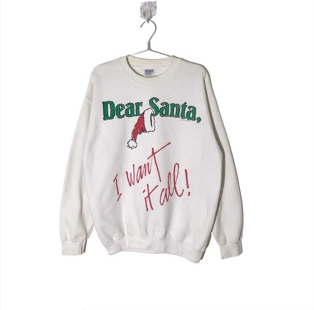 Gildan Vintage Dear santa Christmas graphics Crew… - image 1