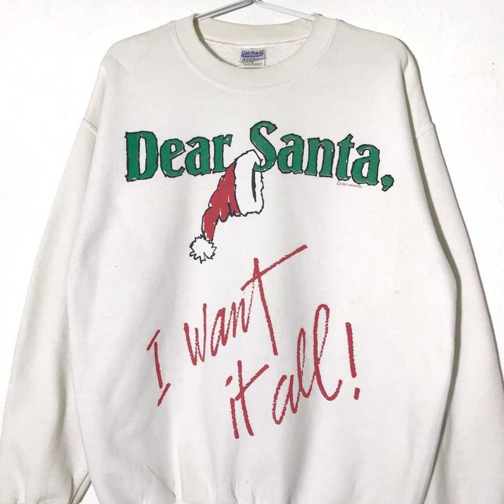 Gildan Vintage Dear santa Christmas graphics Crew… - image 3