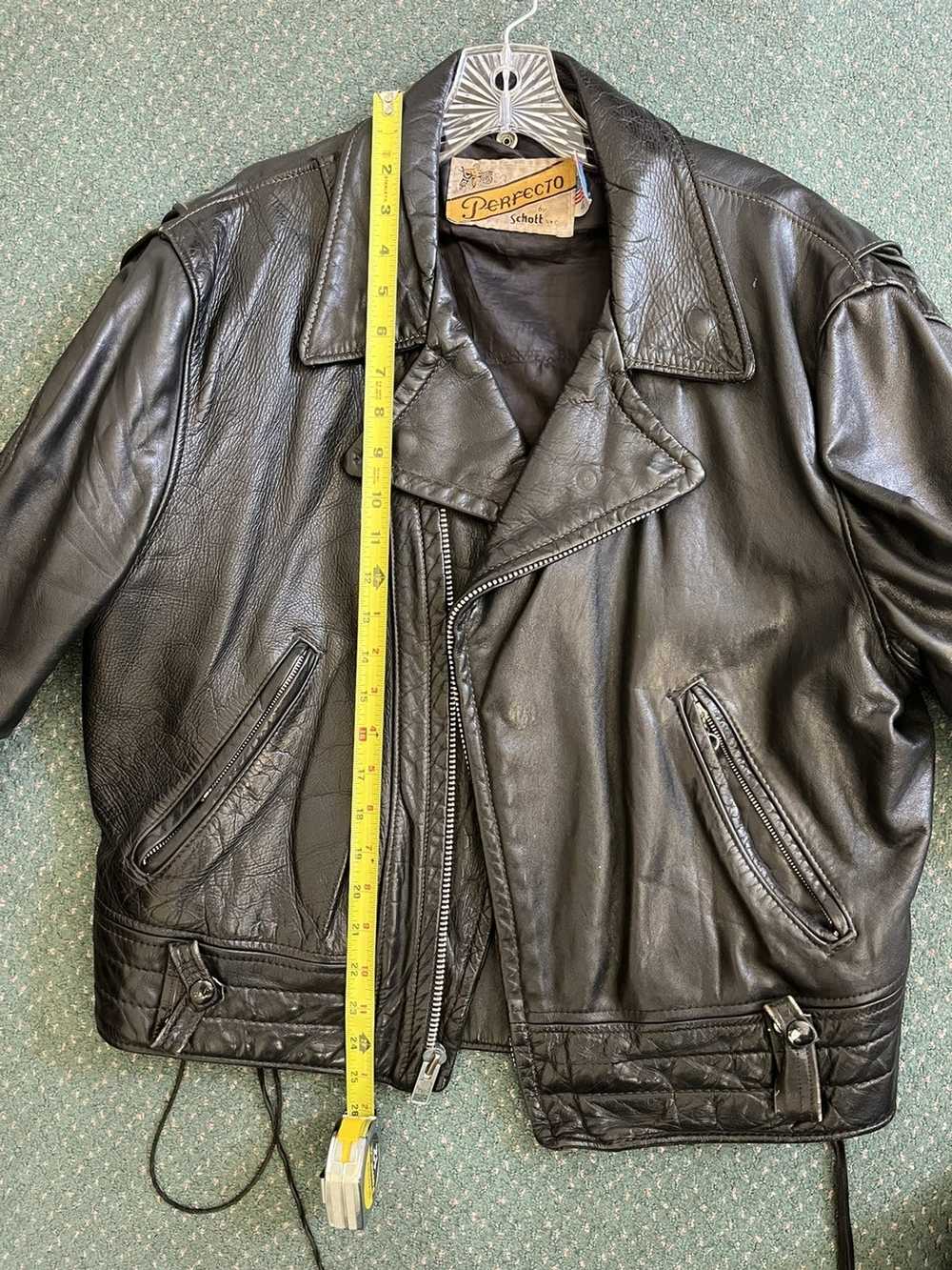 Schott Schott perfecto vintage leather jacket 46 … - image 6