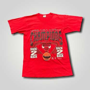 Vintage Chicago Bulls Sweatshirt Adult LARGE Back 2 91 & 92 NBA Championship