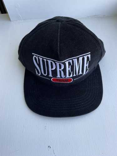 Supreme Embossed Logo Corduroy Camp Cap Black SS18 – BRare NYC