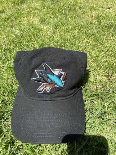 San Jose Sharks 2T XL-WORDMARK Grey-Black Fitted Hat