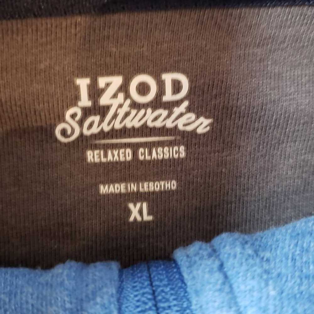 Izod Quarter Zip Men's Izod Saltwater Blue Sweats… - image 2