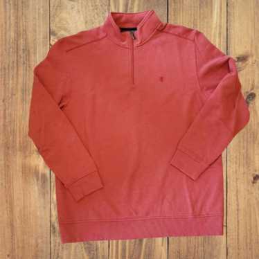 Izod Quarter Zip Men's Izod Saltwater Red Sweatshi