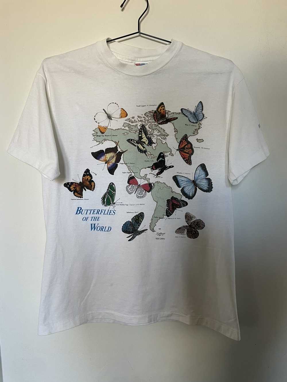 Vintage Butterfly World T-Shirt - image 1